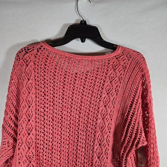 Chicos Pink Shimmer Sweater Size 0 Small, Gently Used, slip holes, summer cover - Picture 12 of 12